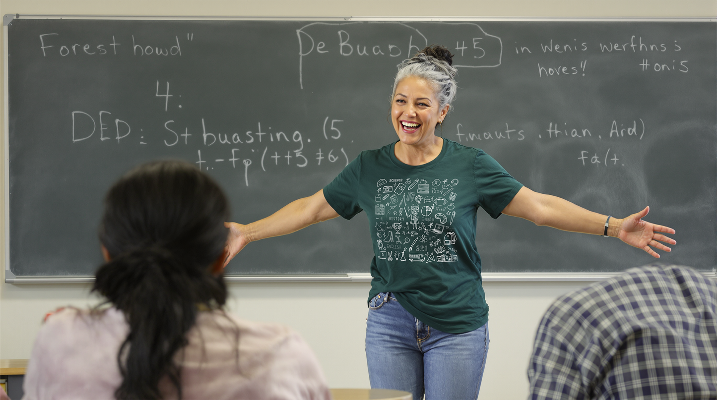 Teacher Doodle T-Shirt Design - SVG & PNG for Sublimation & DTF / DTG Printing - Instant Digital Download